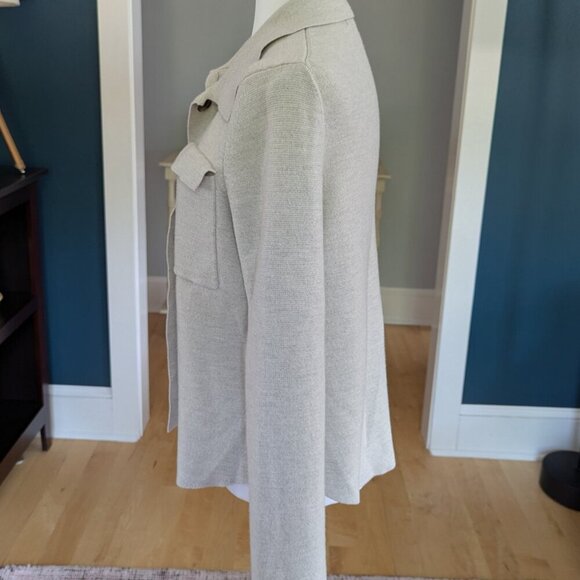 Banana Republic Merino Wool Women's Shacket Jacket Grey Size Small - Picture 7 of 12